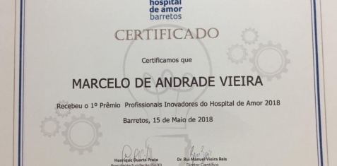 1º Prêmio Profissionais Inovadores do Hospital de Amor 2018